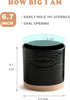 YHOSSEUN Black Ceramic Utensil Holder, 6.7" Kitchen Counter Caddy for Tools, Oval Shape Utensil Storage