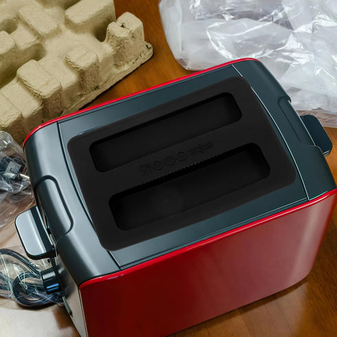 BESTonZON Silicone Toaster Dust Covers, 2 Slice Electric Bread Maker Upper Covers in Black