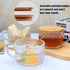 Maredash 4pcs Overnight Oats Containers with Lids,Vintage Coffee Mugs gifts for women,Glass Cups with Spoons and Bamboo