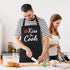 Funny Aprons for Women Men - Kiss the Cook Apron, Funny Chef Cooking BBQ Grill Aprons with 2 Pockets, Gift for Mom, Dad