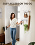 AMADA HOMEFURNISHING Coat Rack Wall Mount, 2 Pack Wall Hooks for Coats and Hats - White