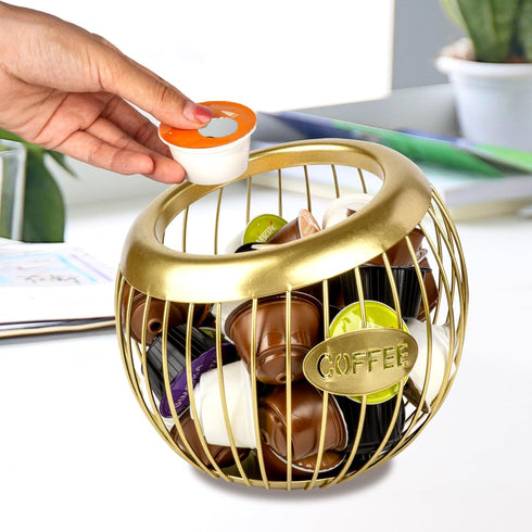 Stainless Steel Cup Coffee Basket Pods Holder, Sturdy Organizer for Home or Office Kitchen