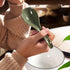 Green Ceramic Soup Spoons Set of 6 - 6.75 Inch Ramen Spoons for Cereal, Noodles, Stews, Dishwasher Safe