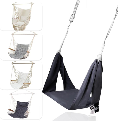 Universal Hammock Chair Footrest - Adjustable Length & One-Size-Fits-Most;Quick-Clip Attachment for Hanging