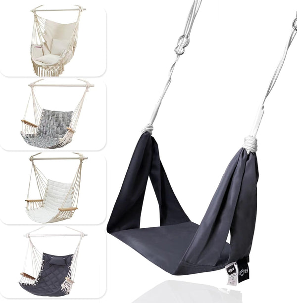 Universal Hammock Chair Footrest - Adjustable Length & One-Size-Fits-Most;Quick-Clip Attachment for Hanging