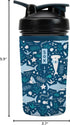 24oz Sok It BotlSok Protein Blender Shaker Bottle Sleeve Insulated Neoprene Cover (Happy Sharks, Fits Blender)