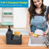 3 1 Countertop Dish Soap Dispenser with Sponge Holder,Liquid Hand and Dish Soap Dispenser and Spong Caddy with Brush