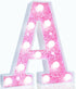 Pooqla LED Marquee Letter Lights, Light Up Letters Glitter Letter Sign Girls
