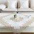 Rectangle Tablecloth Beige Lace 33 x 33 Inches for Dining Tables End
