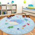 Room,4 Soft Round ABC Rug for Kids ft Washable Circle Nursery Rug,Non-Slip Whale Alphabet Baby Kids Rug Carpet