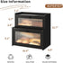 Countertop FILWH Bread Box for Kitchen Double Layer Large Corner Bread Box Capacity Bread Storage Bin Farmhouse