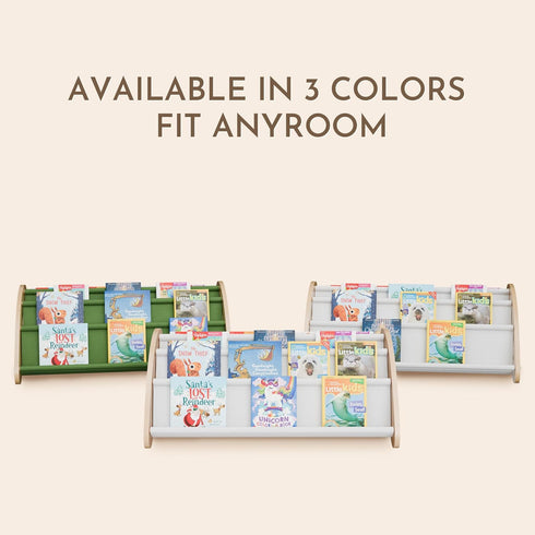 4-Tier 28.7 15.7 13.6 Kids Bookshelf - Montessori Book Shelf for Kids Rooms, Easy Installation, Eco-Friendly Wooden