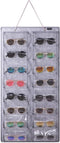 Sunglasses Organizer Storage, 16 Slots Wall Pocket Display, Dust-Proof Eyewear Hanging on Door