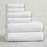 Great Bay Home Clay/White Bath Towel Set - Ultra-Soft Cotton, Boho-Chic Border