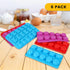 6PCS Silicone Molds Puppy Dog Paw and Bone, Non-Stick Chocolate Molds for Baking, Candy, Pudding, Jelly
