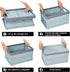 Phyllia Foldable Storage Boxes with Lids, 3 Pack Collapsible Plastic Bins, Stackable Utility Crates (Blue, 30L)