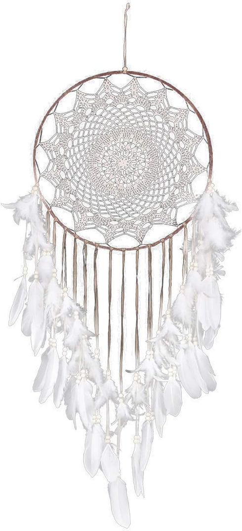 Tvoip Dream Catcher - Handmade Feather Dreamcatchers for Wall Hanging, Bedroom Home Decoration (Dia 15.75inch)