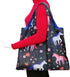 Wrapables Large Reusable Shopping Tote Bag with Outer Pouch
