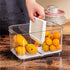 SANNO Vegetable Fruit Storage Containers - Stackable Produce Saver with Lids and Vents for Fresh Produce in Refrigerator