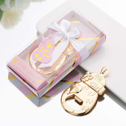 24 Pcs New Pink Baby Bottle Openers for Baby Shower Favors Party Return Gifts for Guests,Baby Girl Shower Party