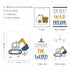 Set 4 8x10 Inches BearCake Construction Decor for Boys Room, Cartoon Excavator Truck Wall Art Poster Prints
