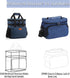 Expandable Large Lunch Box, Insulated Heavy Duty Waterproof Cooler Bag for Men Women, 16L, Blue, GLENKEY