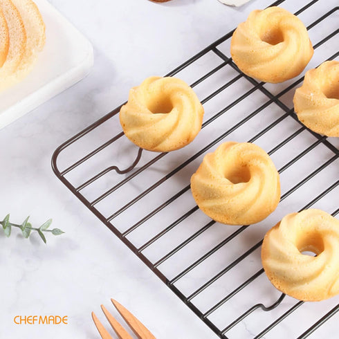 CHEFMADE Nonstick Baking and Cooling Rack - 12.2-Inch Rectangle Wire Rack Bakeware