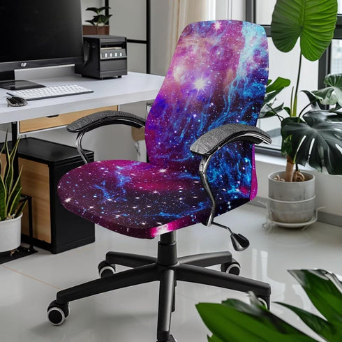 Talayituse Galaxy Print Home Office Chair Covers Stretchable Computer Desk Chair Covers High Back Universal Executive
