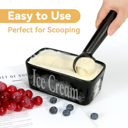 Scoop,7 inches Ice Cream Nonstick Anti-Freeze One Piece Aluminum Scooper Spoon, Heavy Duty Durable Design, Easy Clean