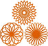 ME.FAN Silicone Trivet, Kitchen Hot Pads for Pots, Insulated Teapot Trivet, Flexible Durable Non-Slip Coasters Set