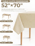 Decorelia Party,(Oblong,52 70 Inch (4-6 Faux Linen Rectangle Tablecloth for Dining Room,Outdoor Coffee Wrinkle