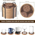 Cewiru Set 6 4.3" Wood Coasters of with Holder, Cup Mat for Drinks, Absorbent Coasters with Felt Insert for Coffee