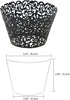 KPOSIYA 120 Pack Artistic Cupcake Wrappers, Black Laser Cut Cake Paper Cups for Wedding Baby Shower Birthday Decoration
