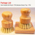 JouiiSiYa Set, Bamboo Vegetable Brush Natural Bristle Dish Brush with Holder, Eco Friendly Soft Dish Scrubber Kitchen