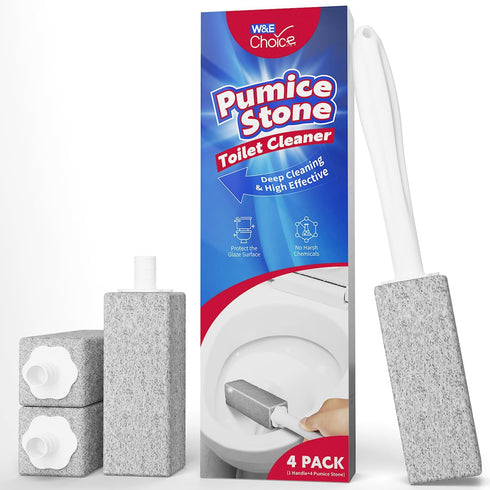 W&E Choice Toilet Pumice Stone 4 Pack, Pumice Stone for Bathtub Cleaning