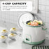 2-Cup Uncooked(4-Cup 1.2L 1-3 TLOG Mini Rice Cooker cooked), Healthy Non-stick Coating Small Rice Maker for People