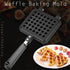 Non Stick Double Side Waffle Baking Pan, Household Gas Aluminum Alloy Waffle Cone Maker Cooking Tool