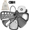 Kitchen Unique Gadgets Set, 6 Pieces Space Saving Tools, Cheese Grater, Bottle Opener, Peeler, Pizza Cutter, Herb