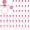 Jetec 48 Pieces 2.5 Inch Acrylic Baby Pacifiers Gender Reveal Party Decorations for