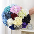 10PCS Silk Hydrangea Heads with Stems, Artificial Flowers for Wedding Party Home Decor (Off White)