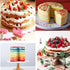 4 Pcs Layer Cake Pan Set, 6 Inch Silicone Round Cake Mold for Jumbo Whoopie Pie, Non-Stick Baking Tins