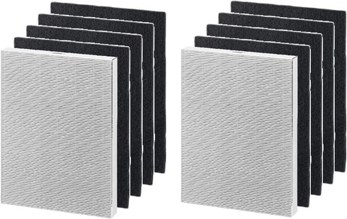 Nispira True HEPA Filter + Activated Carbon Pre Filter Set for Fellowes AeraMax 200 Purifier Model 190/200/DB55/DX55, 2