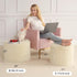 20 15, Hansleep Round Stuffed Pouf Ottoman x Foam Filled Faux Fur Ottoman Foot Rest for Chair with Washable Cover, Foot