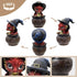 Aura Mojo Mini Dragon Figurine in Cauldron Fantasy Dragon Statue with Witch Hat Cute Desk & Bookshelf Dcor