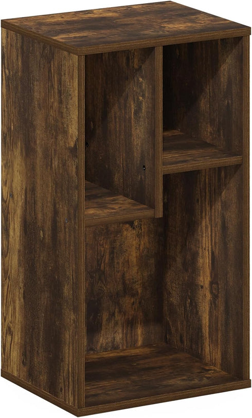 3-Cube 9.4 11.7 21.3, Furinno DALY Book Shelf, Bookshelf, Cube Storage Organizer Bookcase with Irregular Compartments