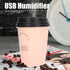Desk Humidifier, USB 300ml Coffee Cup Low Noise Auto Off Mini Humidifier for Car (Pink)
