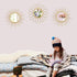3 Pack Metal Mirrors for Wall Sunburst Wall Mirrors Home Dcor Decorative Hanging Wall Art for Living Room Bedroom