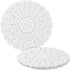 Juvale White Lace Paper Doilies for Tea Party Decorations - 12 in Round, 200 Pack Disposable Paper Placemats