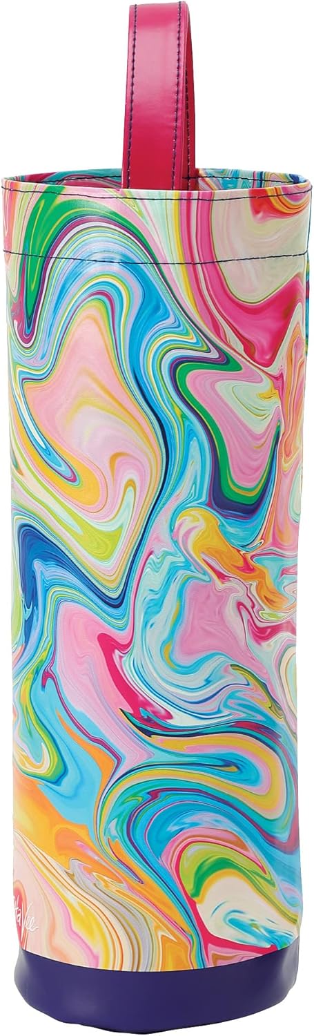 Enesco Izzy and Oliver EttaVee In the Groove Marbled Insulated Wine Carrier Bag, 14 Inch, Multicolor
