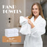 Set 6 100% 2 650GSM, 2 2 White Bath Towel of - Cotton Highly Absorbent Towels for Bathroom, Luxury Bath Towels Hand